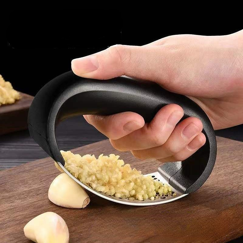Kitchen Appliances Gift - Stainless Steel Garlic Press Crusher Manual