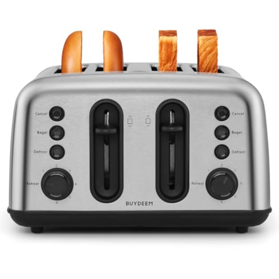 Toaster 4 Slice - DT440 4-Slice Toaster in Retro Silver