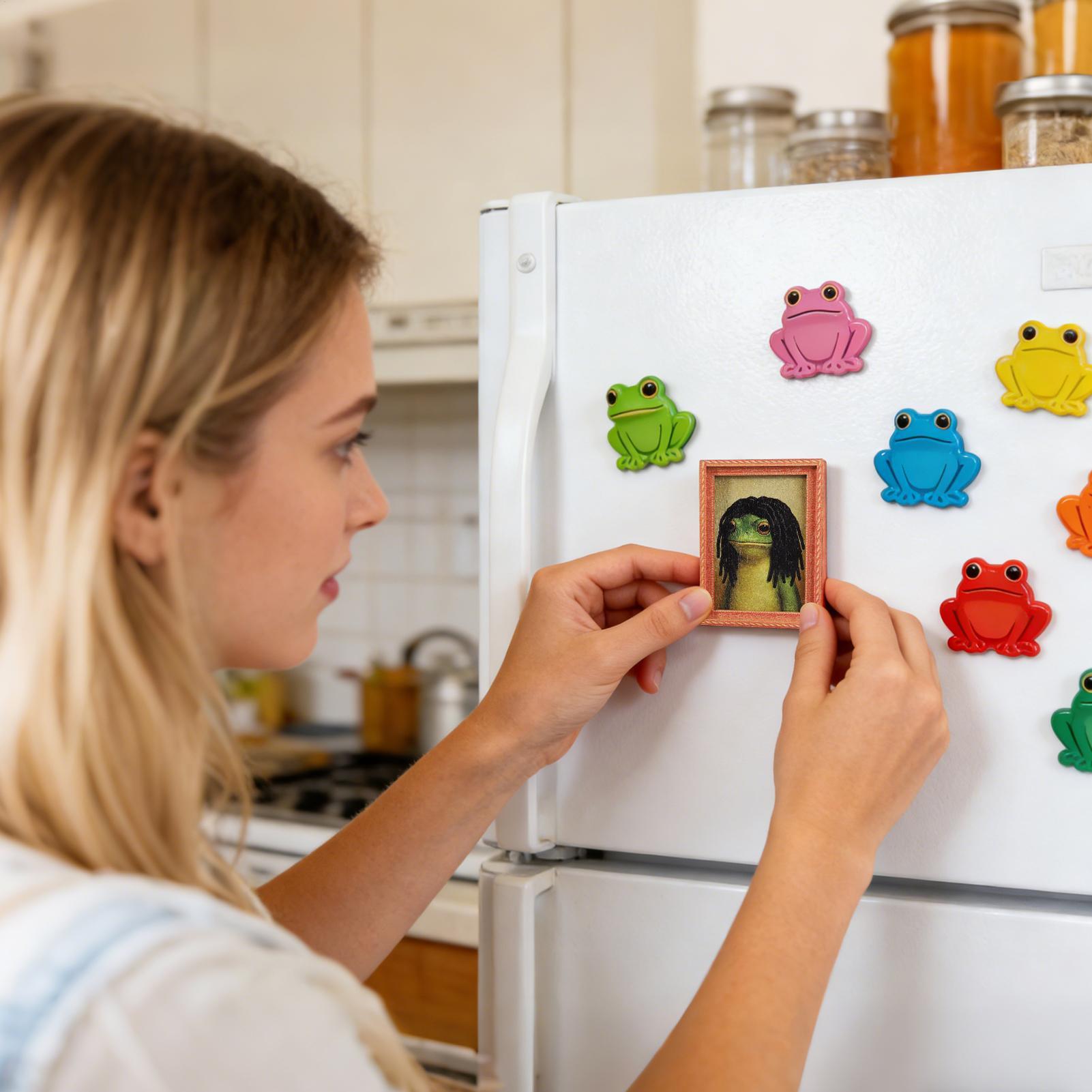 Kitchen Appliances Photos - Funny Fridge Magnets Frog Photo Frame