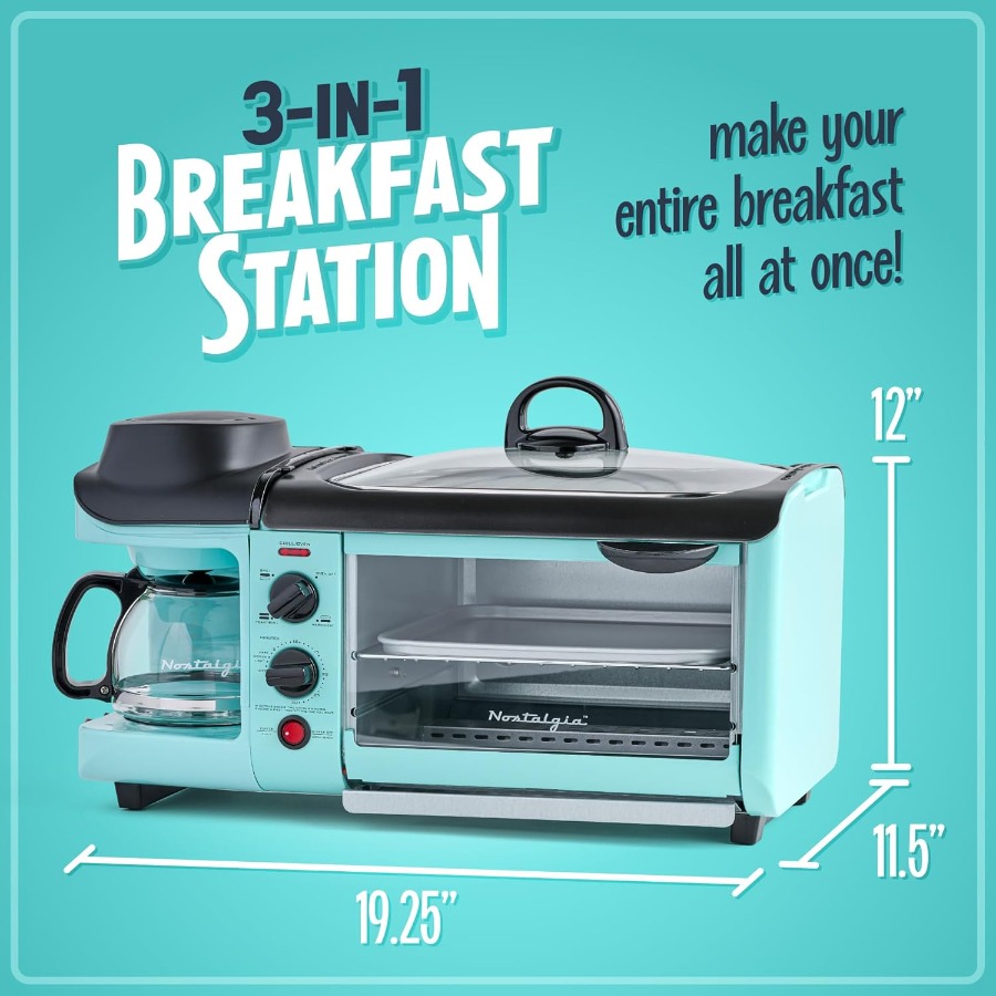3-in-1 Breakfast Station with  - Toaster 4 Slice avis et prix