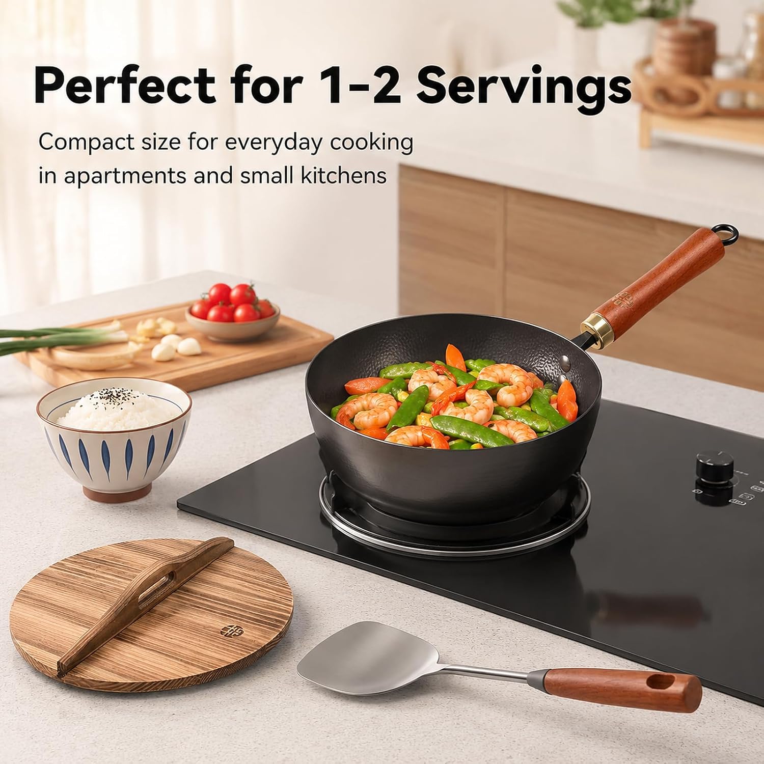 8.7-Inch Carbon Steel Mini Wok - Wok Electric Flat avis et prix