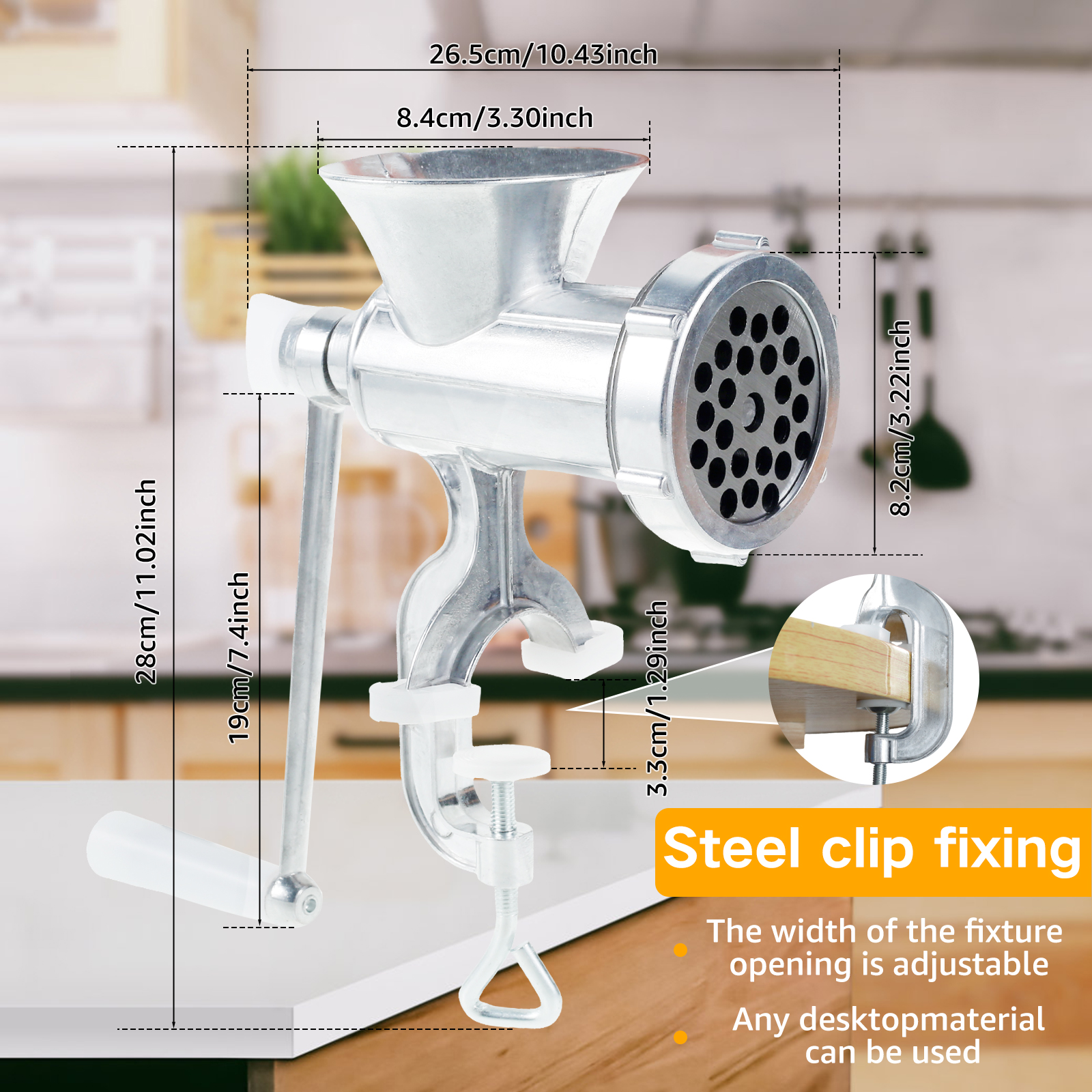 Manual Meat Grinder with Handl - Meat Grinder Attachment avis et prix