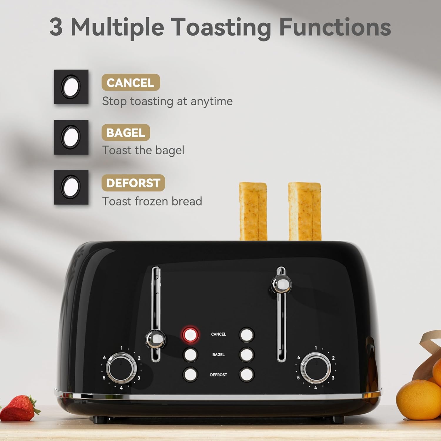 Retro 4-Slice Toaster, 6 Shade - Toaster 4 Slice avis et prix