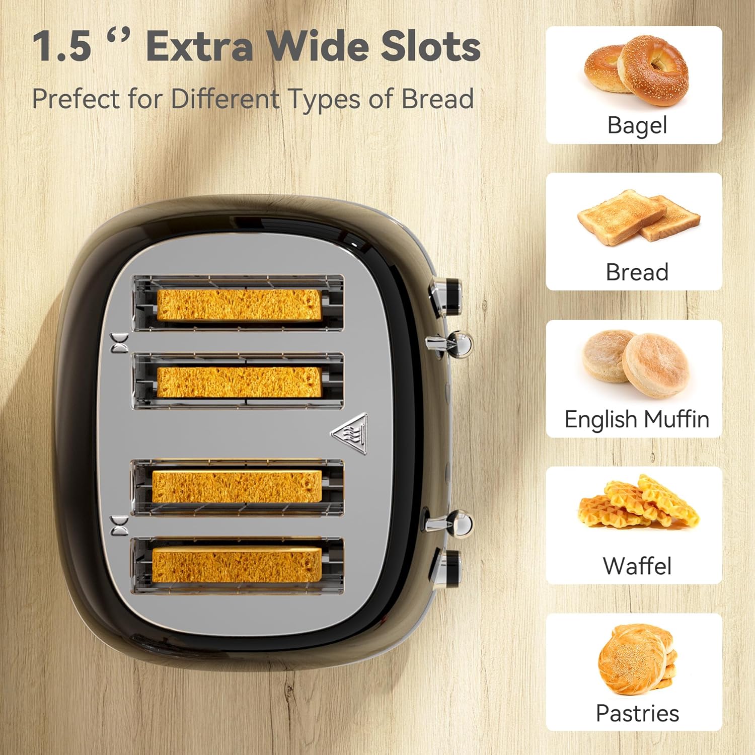 Retro 4-Slice Toaster, 6 Shade - Toaster 4 Slice avis et prix