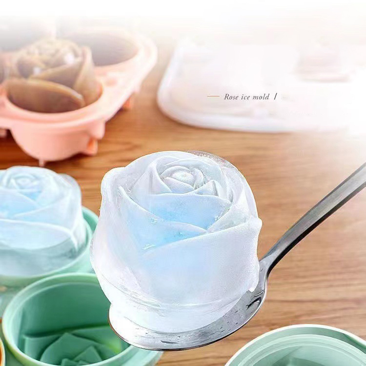 3D Rose Ice Molds 4 Holes Ice  - Kitchen Appliances Holder avis et prix