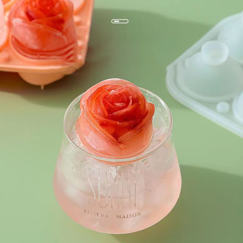 3D Rose Ice Molds 4 Holes Ice  - Kitchen Appliances Holder avis et prix
