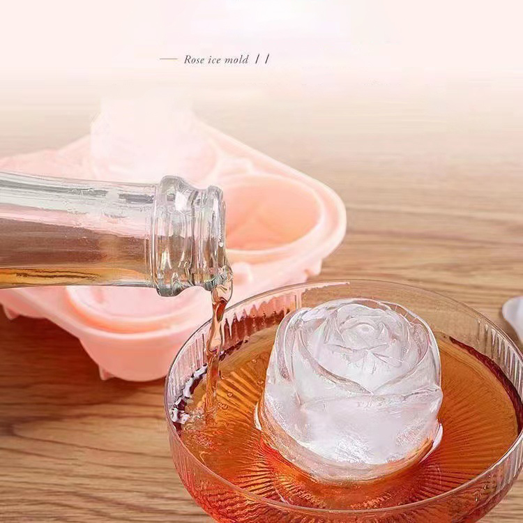 3D Rose Ice Molds 4 Holes Ice  - Kitchen Appliances Holder avis et prix
