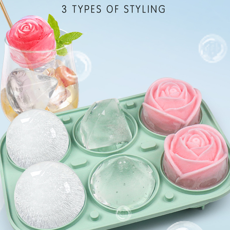 3D Rose Diamond Round Ice Cube - Kitchen Appliances Holder avis et prix
