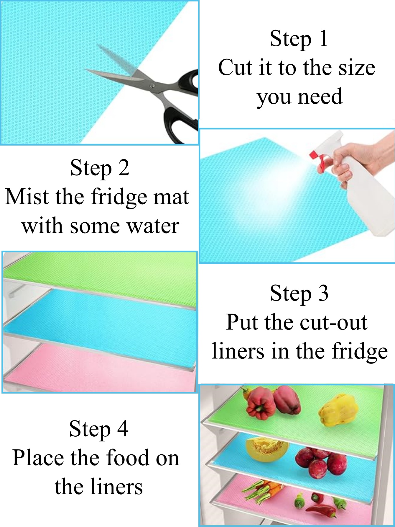 4PCS EVA Waterproof Refrigerat - Kitchen Appliances Refrigerators avis et prix