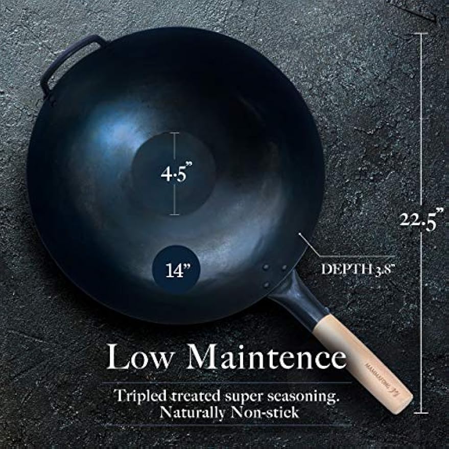 14 Inch Pre-Seasoned Carbon St - Wok Electric Flat avis et prix