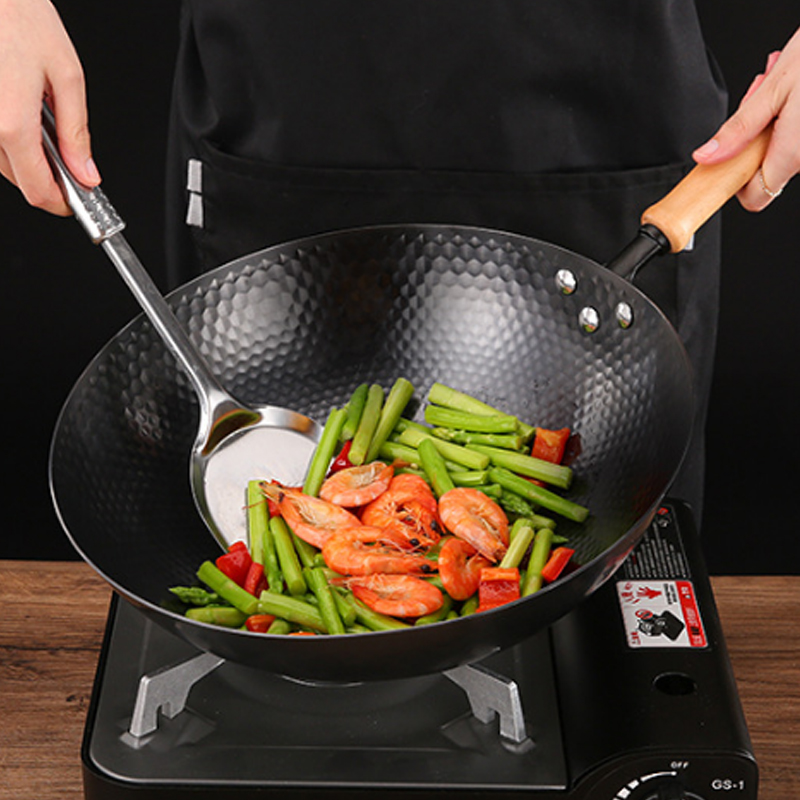32cm Carbon Steel Wok Pan,No C - Wok Electric Flat avis et prix