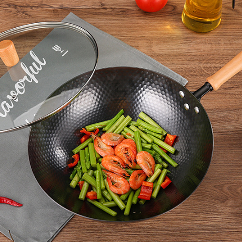 32cm Carbon Steel Wok Pan,No C - Wok Electric Flat avis et prix
