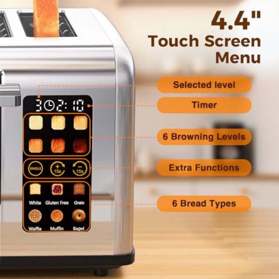4-Slice Touch Screen Toaster w - Toaster 4 Slice avis et prix