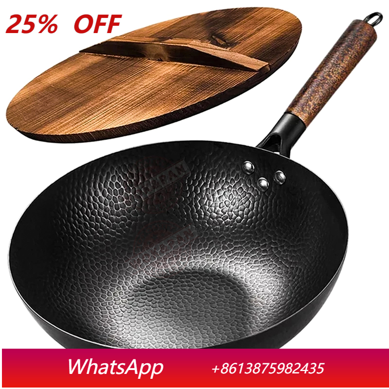 Carbon Steel Wok Pan 32cm Stir - Wok Electric Flat avis et prix