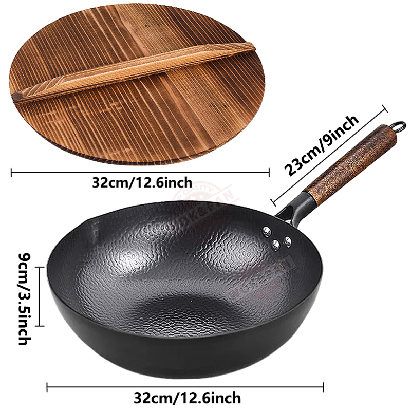 Carbon Steel Wok Pan 32cm Stir - Wok Electric Flat avis et prix