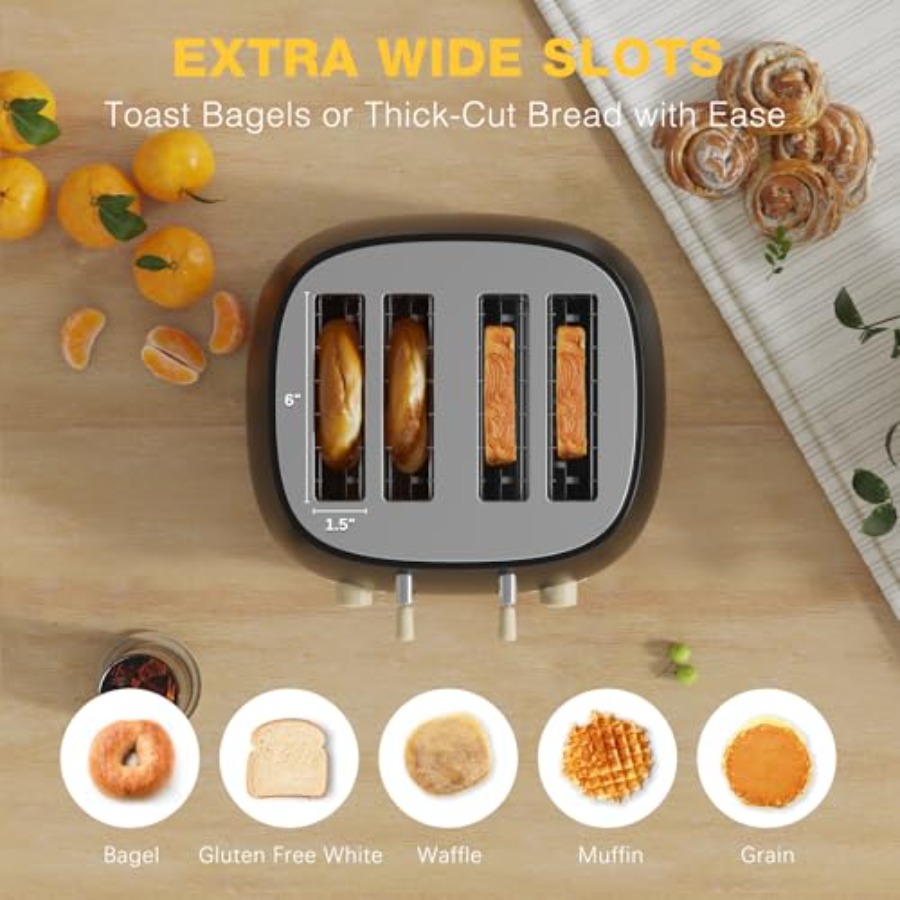 4-Slice Retro Stainless Steel  - Toaster 4 Slice avis et prix