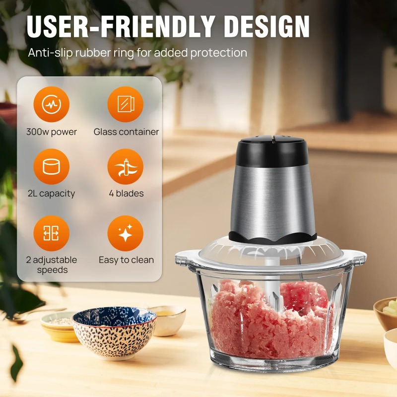 2L Electric Meat Grinder Food  - Food Processor Large avis et prix