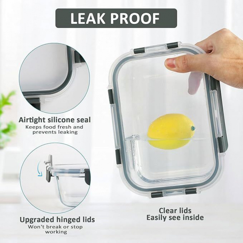 Glass Food Storage Container W - Kitchen Appliances Refrigerators avis et prix