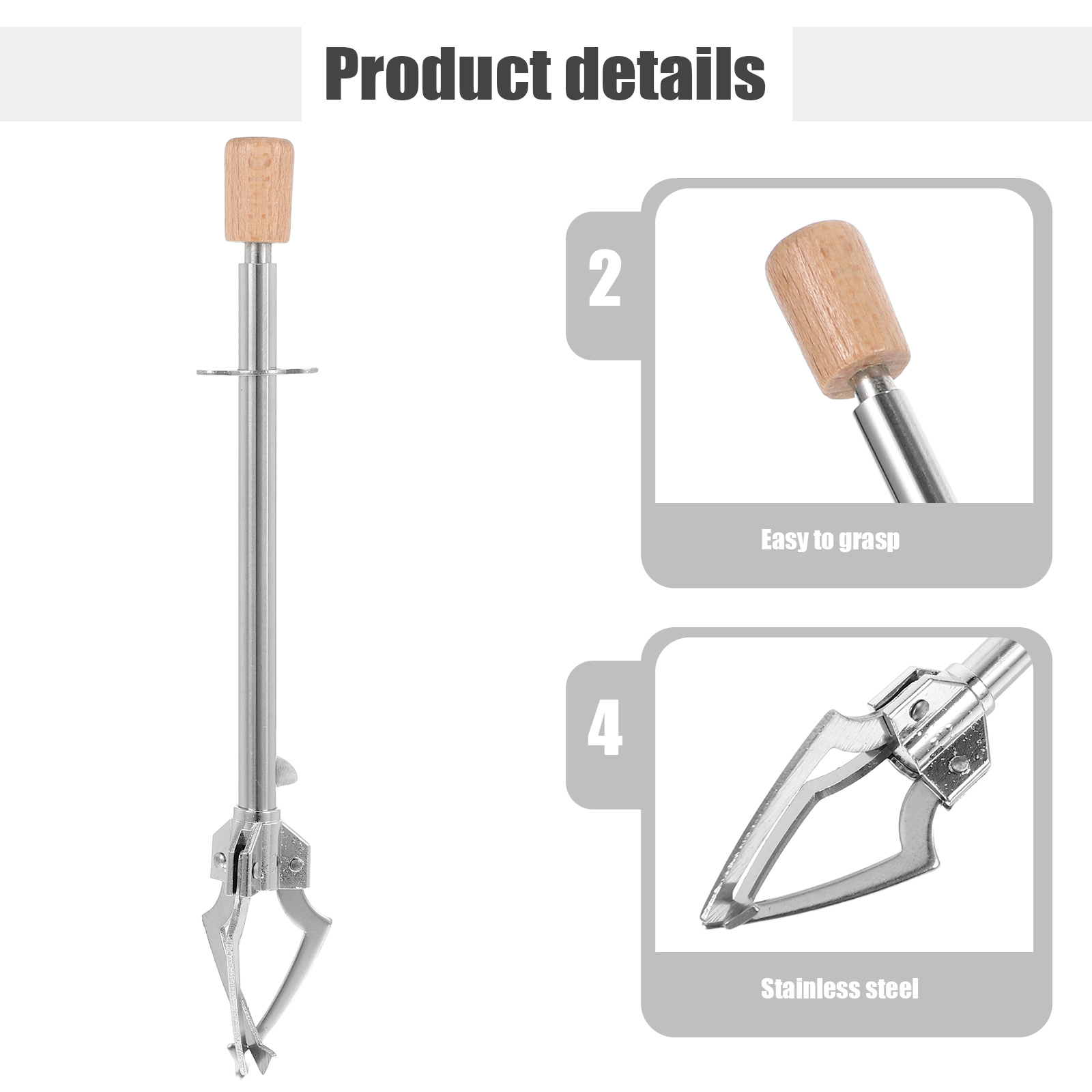 1pc Stainless Steel Food Tong  - Kitchen Appliances Holder avis et prix