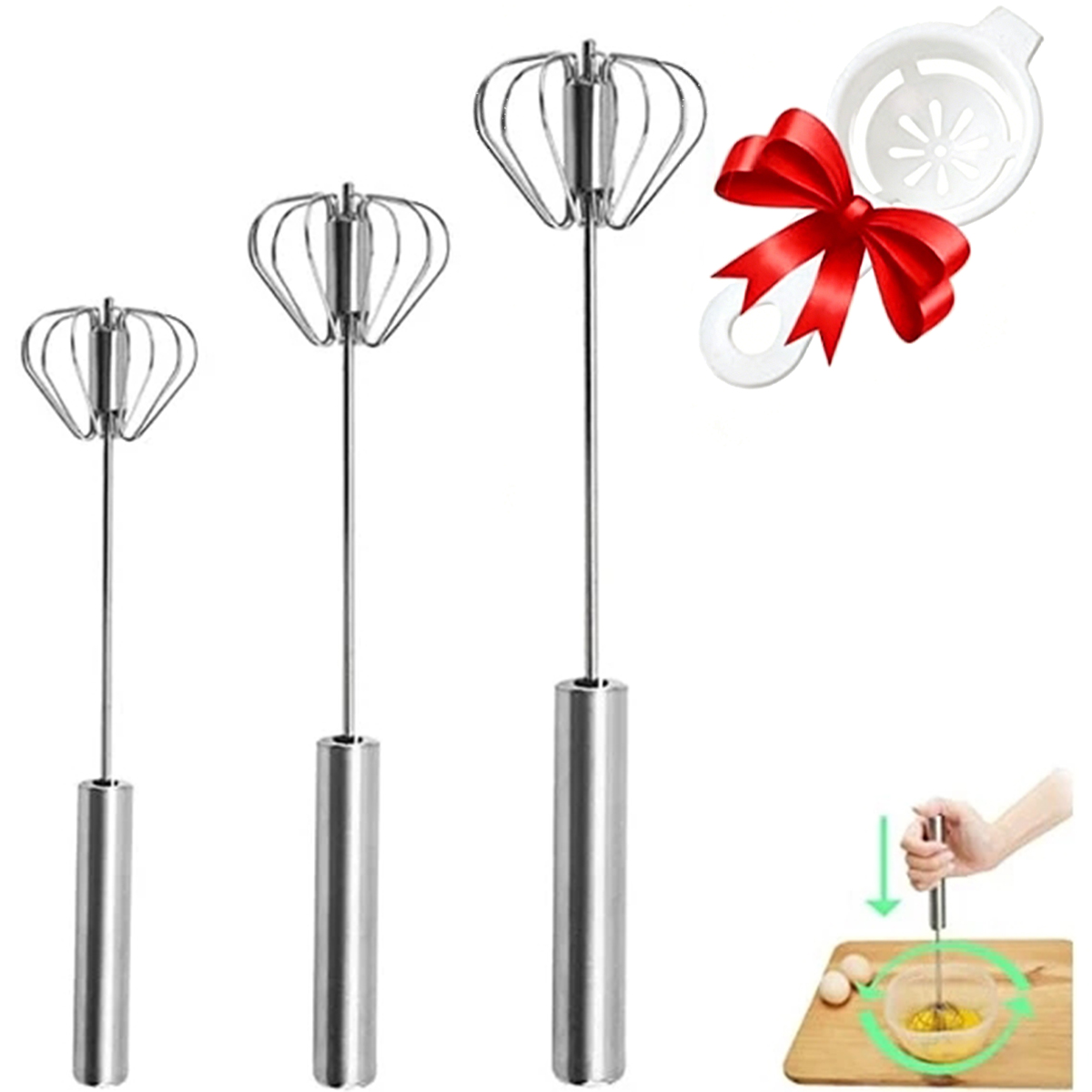 1/3pcs Stainless Steel Egg Bea - Kitchen Appliances For Restaurant avis et prix