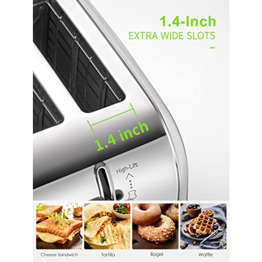 4-Slice Extra Wide Toaster wit - Toaster 4 Slice avis et prix