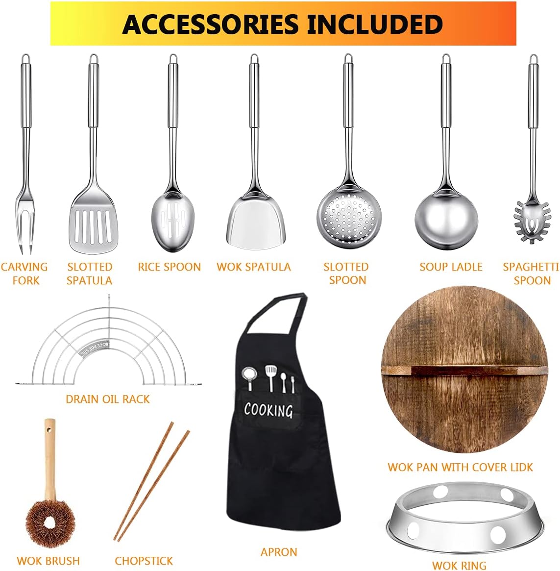 14 Piece Carbon Steel Wok Pan  - Wok Electric Flat avis et prix