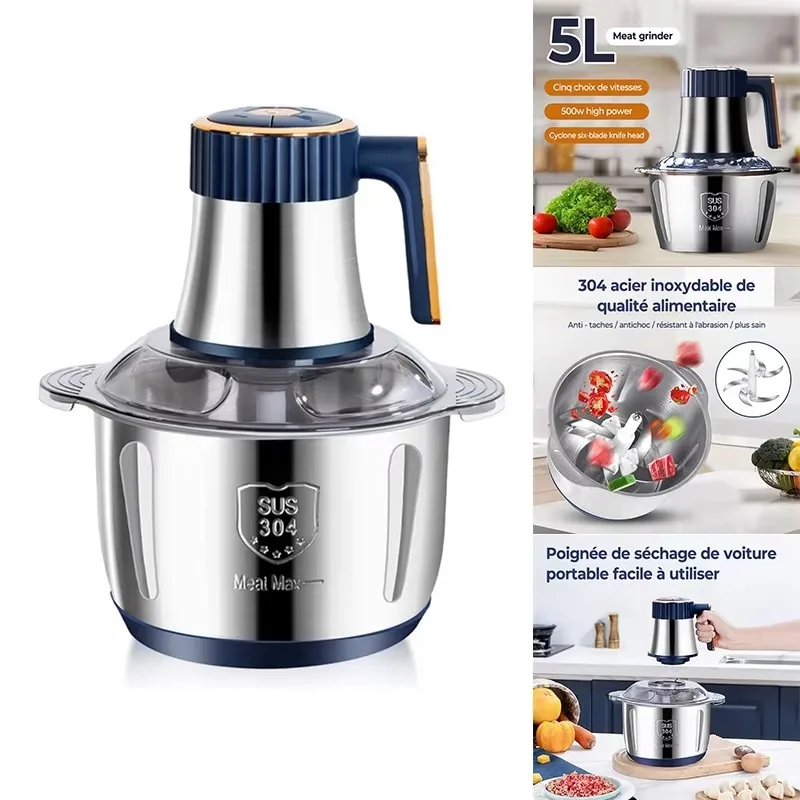 5L Large Capacity Electric Mea - Food Processor Large avis et prix
