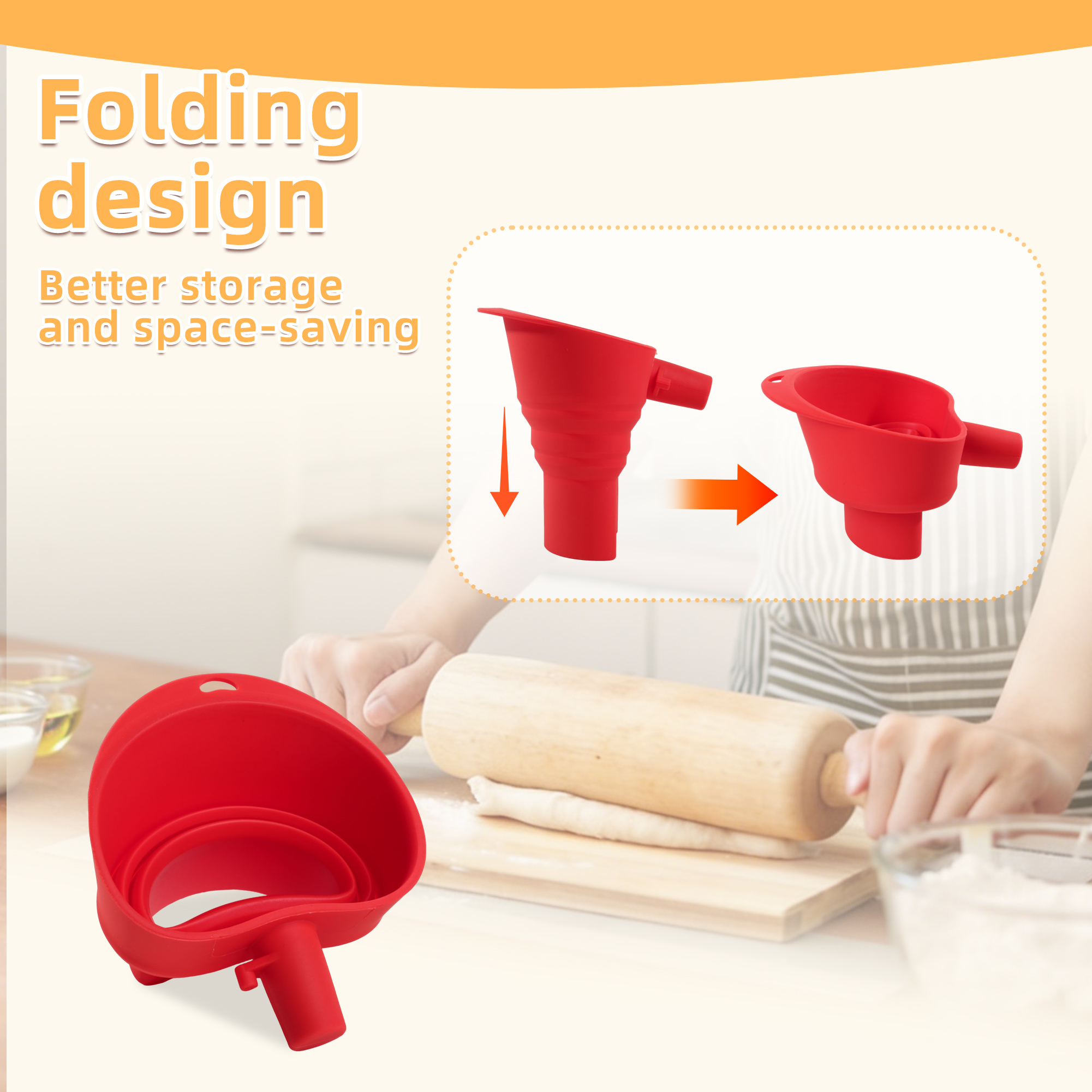 1/3pcs mix Silicone Flour Funn - Kitchen Appliances For Restaurant avis et prix